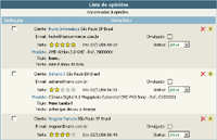 Cadastro de opini�es sobre produtos