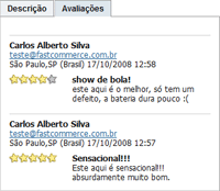 Opini�o sobre produtos