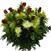 Bouquet 12 Rosas e Flores do Campo