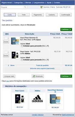Cesta de produtos