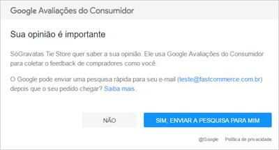 O Google quer saber o que seus clientes acharam da loja virtual O Google quer saber o que seus clientes acharam da loja virtual