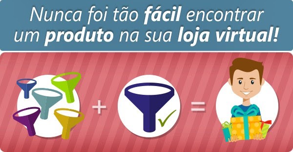 Nunca foi tão fácil encontrar um produto na sua loja virtual! Nunca foi tão fácil encontrar um produto na sua loja virtual!